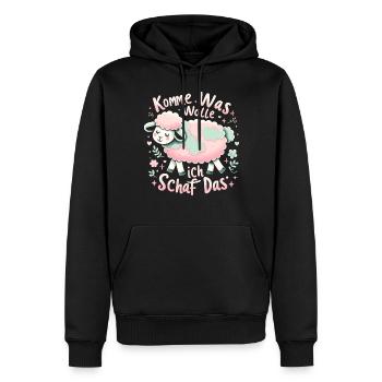 Motivation Geschenk Prüfung Schule Abitur Sprüche - Männer Premium Bio Hoodie - Schwarz - Vorne - Nico (187cm)