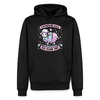 Motivation Geschenk Prüfung Schule Abitur Sprüche - Männer Premium Bio Hoodie - Schwarz - Vorne - Nico (187cm)