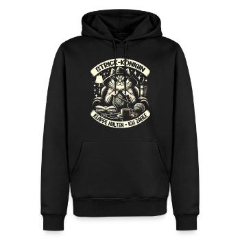 Stricken Strickerin Geschenk Wolle Geburtstag - Männer Premium Bio Hoodie - Schwarz - Vorne - Nico (187cm)