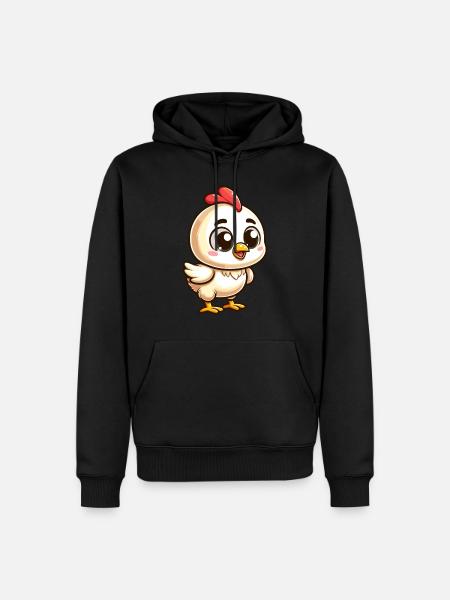 Chicken Cute Cartoonish - Men’s Premium Organic Hoodie - black