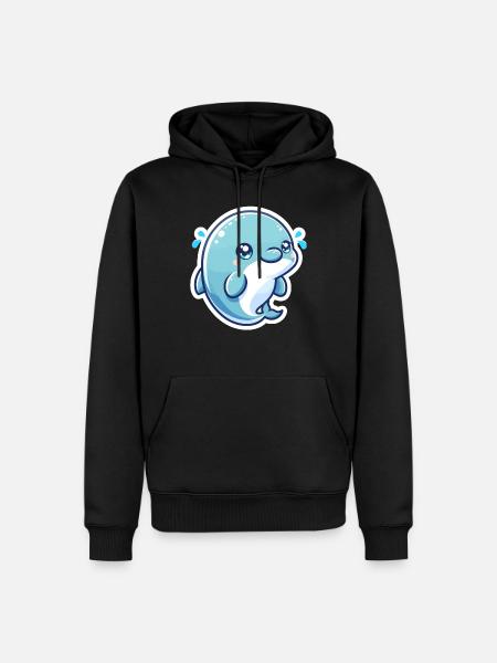 Dolphin Kawaii - Men’s Premium Organic Hoodie - black