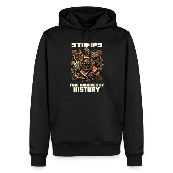 Philatelie Philatelist Briefmarke Sammeln - Männer Premium Bio Hoodie - Schwarz - Vorne - Nico (187cm)