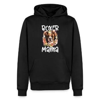 Boxer Chien Race Animal de Compagnie - Boxer Mom - Sweat à capuche Premium bio Homme - noir - Devant - Nico (187cm)