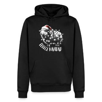 Fleece Navidad Weihnachten Geschenk Lustig Sprüche - Männer Premium Bio Hoodie - Schwarz - Vorne - Nico (187cm)