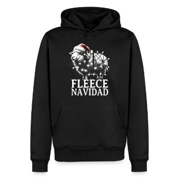 Fleece Navidad Weihnachten Geschenk Lustig Sprüche - Männer Premium Bio Hoodie - Schwarz - Vorne - Nico (187cm)