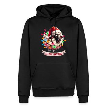 Fleece Navidad Weihnachten Geschenk Lustig Sprüche - Männer Premium Bio Hoodie - Schwarz - Vorne - Nico (187cm)