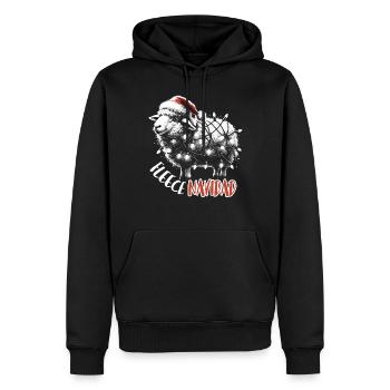Fleece Navidad Weihnachten Geschenk Lustig Sprüche - Männer Premium Bio Hoodie - Schwarz - Vorne - Nico (187cm)
