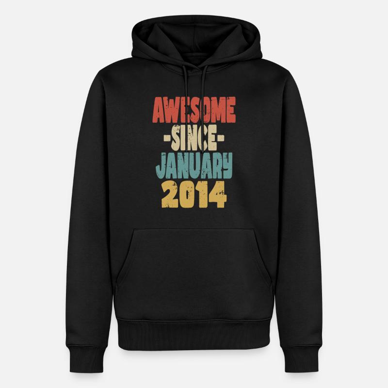 Génial Janvier 2014 - Sweat à capuche Premium bio Homme - noir