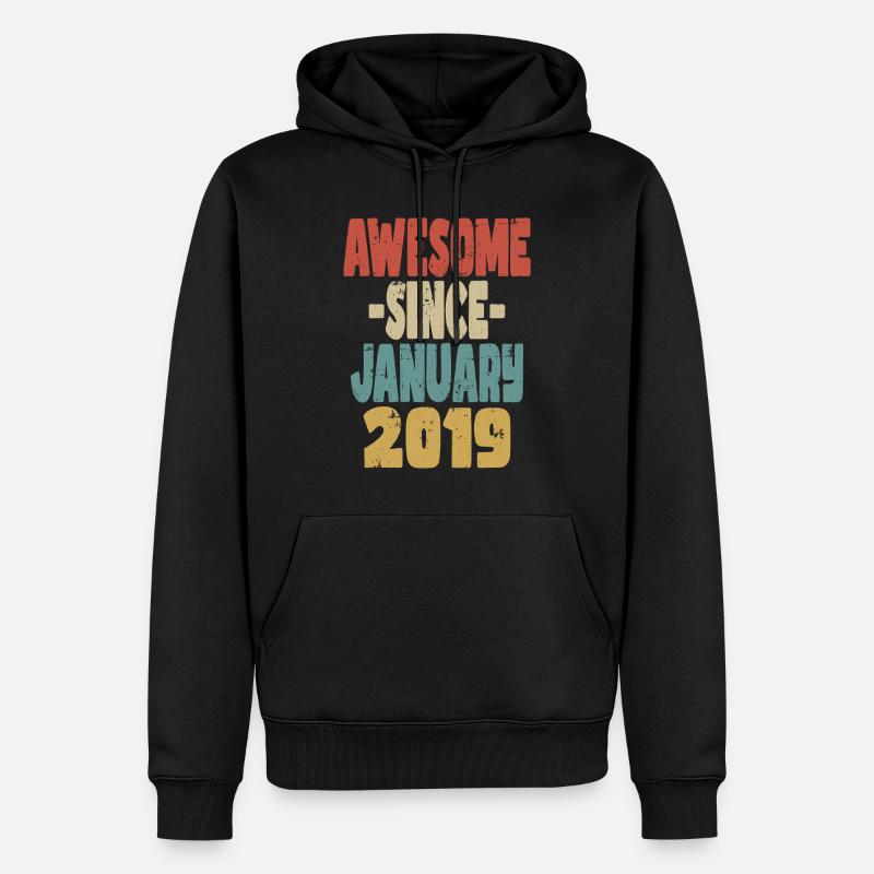 Fantastischer Januar 2019 - Männer Premium Bio Hoodie - Schwarz