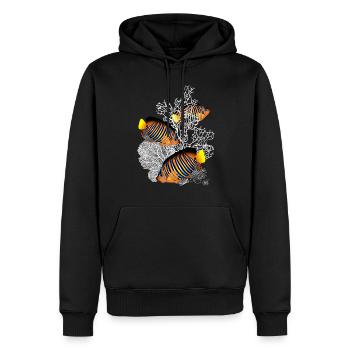 Fische Korallen Meer Ozean Tropische Fische - Männer Premium Bio Hoodie - Schwarz - Vorne - Nico (187cm)