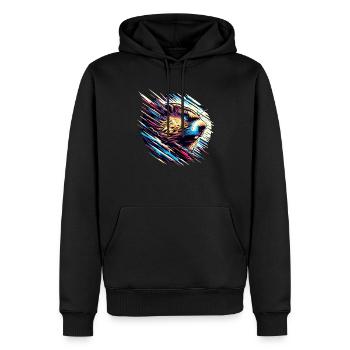 Amateurs du jour de la marmotte 2024, 2 février - Sweat à capuche Premium bio Homme - noir - Devant - Nico (187cm)
