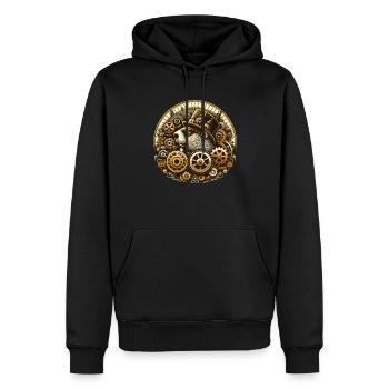 Amateurs du jour de la marmotte 2024, 2 février - Sweat à capuche Premium bio Homme - noir - Devant - Nico (187cm)