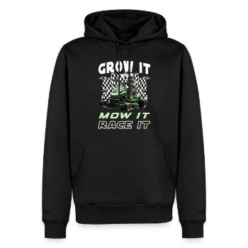 Tondeuse à gazon Tondeuse à gazon de course Tondeuse à gazon de course - Sweat à capuche Premium bio Homme - noir - Devant - Nico (187cm)