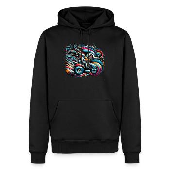 Tondeuse à gazon Tondeuse à gazon de course Tondeuse à gazon de course - Sweat à capuche Premium bio Homme - noir - Devant - Nico (187cm)