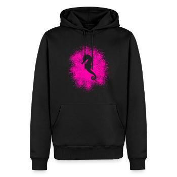 Seepferdchen - Männer Premium Bio Hoodie - Schwarz - Vorne - Nico (187cm)
