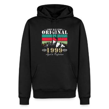 25. Geburtstag 25 Jahre Awesome Since 1999 - Männer Premium Bio Hoodie - Schwarz - Vorne - Nico (187cm)