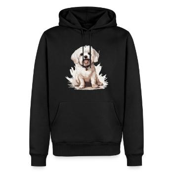 Maltese Dog Breed Pet Cute Graphic - Männer Premium Bio Hoodie - Schwarz - Vorne - Nico (187cm)