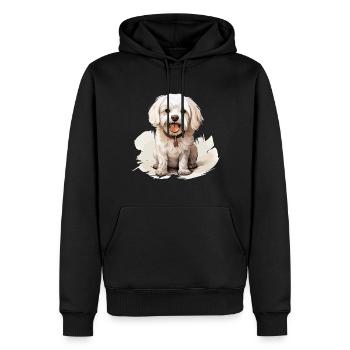Maltese Dog Breed Pet Cute Graphic - Männer Premium Bio Hoodie - Schwarz - Vorne - Nico (187cm)