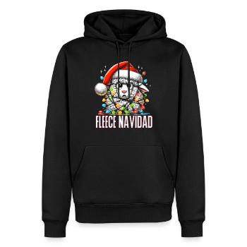 Fleece Navidad Weihnachten Geschenk Lustig Sprüche - Männer Premium Bio Hoodie - Schwarz - Vorne - Nico (187cm)