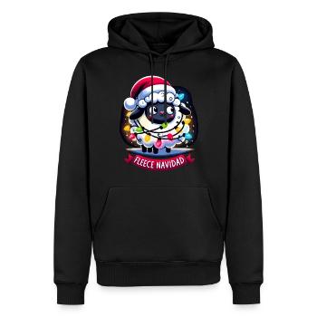 Fleece Navidad Weihnachten Geschenk Lustig Sprüche - Männer Premium Bio Hoodie - Schwarz - Vorne - Nico (187cm)
