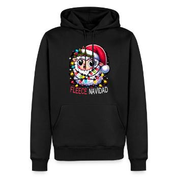 Fleece Navidad Weihnachten Geschenk Lustig Sprüche - Männer Premium Bio Hoodie - Schwarz - Vorne - Nico (187cm)