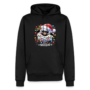Fleece Navidad Christmas Gift Funny Sayings - Men’s Premium Organic Hoodie - black - Front - Nico (187cm)