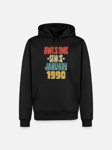 Awesome January 1990 - Men’s Premium Organic Hoodie - black