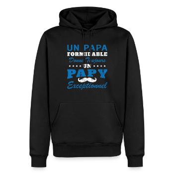 Wunderbarer Vater gibt immer außergewöhnlichen Opa - Männer Premium Bio Hoodie - Schwarz - Vorne - Nico (187cm)