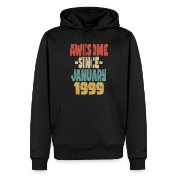 Fantastischer Januar 1999 - Männer Premium Bio Hoodie - Schwarz - Vorne - Nico (187cm)