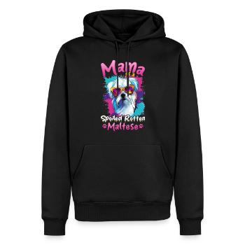 Maltese Dog Breed Pet Mama of a Spoiled Rotten - Männer Premium Bio Hoodie - Schwarz - Vorne - Nico (187cm)