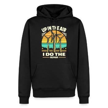 Pinwheel Climber Industrial Climber Gift - Men’s Premium Organic Hoodie - black - Front - Nico (187cm)