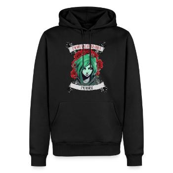 Je ne suis pas comme les autres femmes, je suis pire - Sweat à capuche Premium bio Homme - noir - Devant - Nico (187cm)
