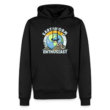 Lombriciculture Jardinage de vers de terre Vermiculture - Sweat à capuche Premium bio Homme - noir - Devant - Nico (187cm)