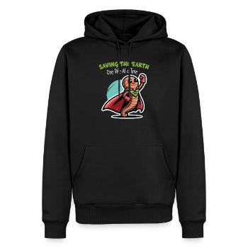 Lombriciculture Jardinage de vers de terre Vermiculture - Sweat à capuche Premium bio Homme - noir - Devant - Nico (187cm)