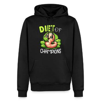 Lombriciculture Jardinage de vers de terre Vermiculture - Sweat à capuche Premium bio Homme - noir - Devant - Nico (187cm)