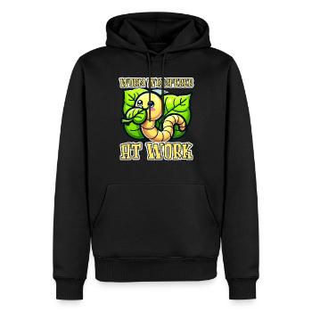 Lombriciculture Jardinage de vers de terre Vermiculture - Sweat à capuche Premium bio Homme - noir - Devant - Nico (187cm)