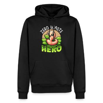 Lombriciculture Jardinage de vers de terre Vermiculture - Sweat à capuche Premium bio Homme - noir - Devant - Nico (187cm)