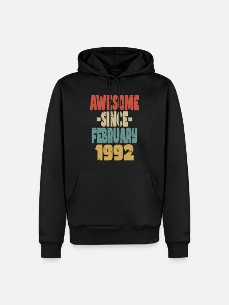Awesome February 1992 - Men’s Premium Organic Hoodie - black