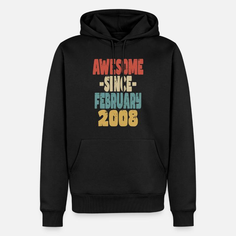 Génial Février 2008 - Sweat à capuche Premium bio Homme - noir