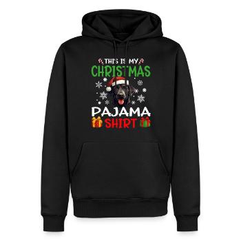 Pyjama de Noël Labrador Retriever Chien - Sweat à capuche Premium bio Homme - noir - Devant - Nico (187cm)