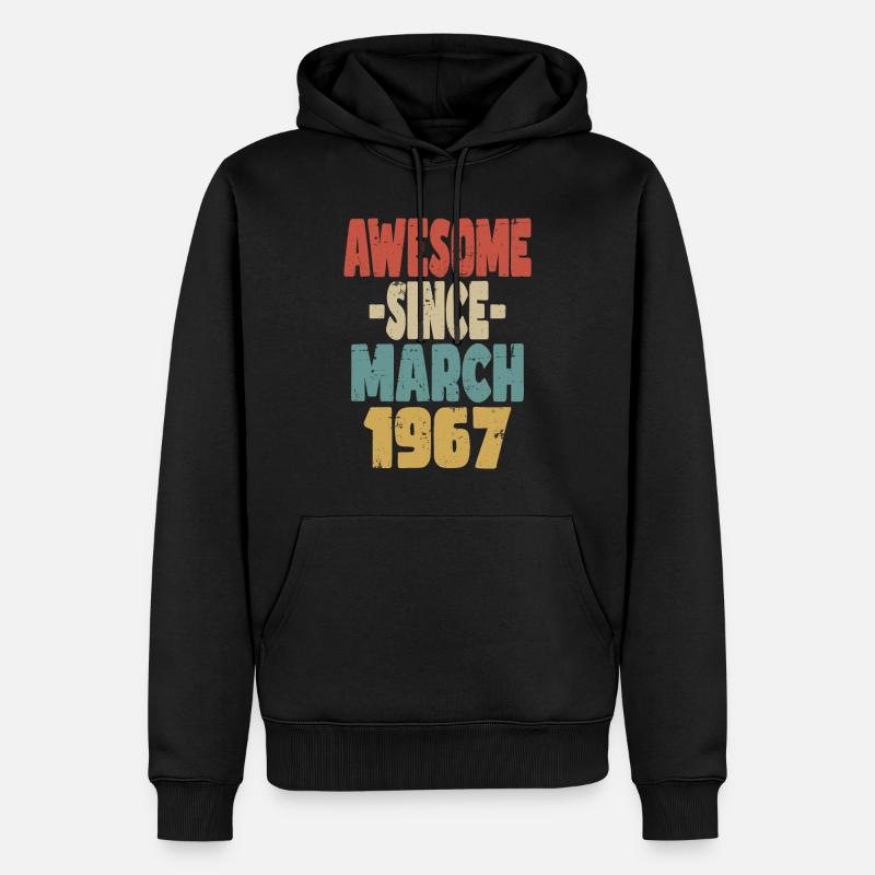Génial mars 1967 - Sweat à capuche Premium bio Homme - noir