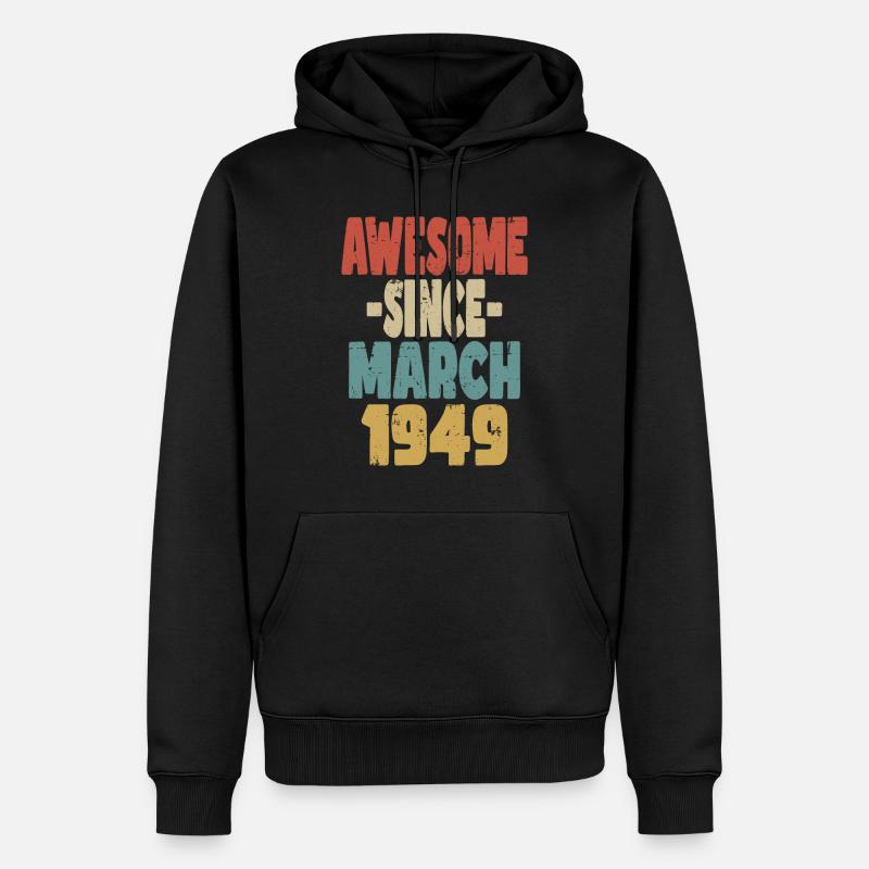 Génial mars 1949 - Sweat à capuche Premium bio Homme - noir