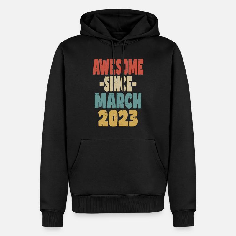 Génial mars 2023 - Sweat à capuche Premium bio Homme - noir