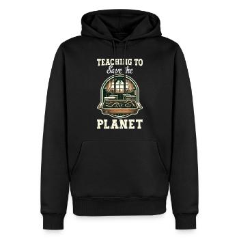 Élevage de vers, jardinier de vers de terre, lombriculture - Sweat à capuche Premium bio Homme - noir - Devant - Nico (187cm)