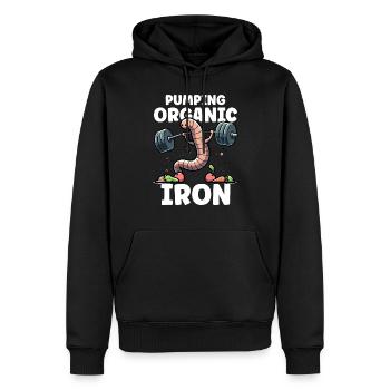 Lombriciculture Jardinage de vers de terre Vermiculture - Sweat à capuche Premium bio Homme - noir - Devant - Nico (187cm)