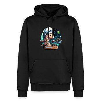 Lombriciculture Jardinage de vers de terre Vermiculture - Sweat à capuche Premium bio Homme - noir - Devant - Nico (187cm)