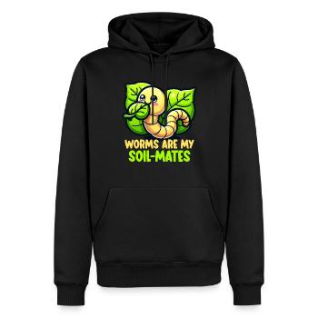 Lombriciculture Jardinage de vers de terre Vermiculture - Sweat à capuche Premium bio Homme - noir - Devant - Nico (187cm)