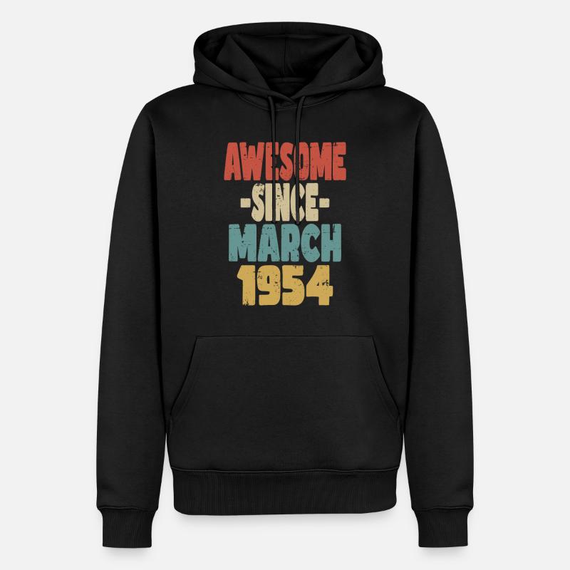 Génial mars 1954 - Sweat à capuche Premium bio Homme - noir