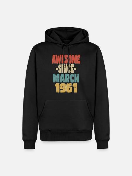 Génial mars 1961 - Sweat à capuche Premium bio Homme - noir