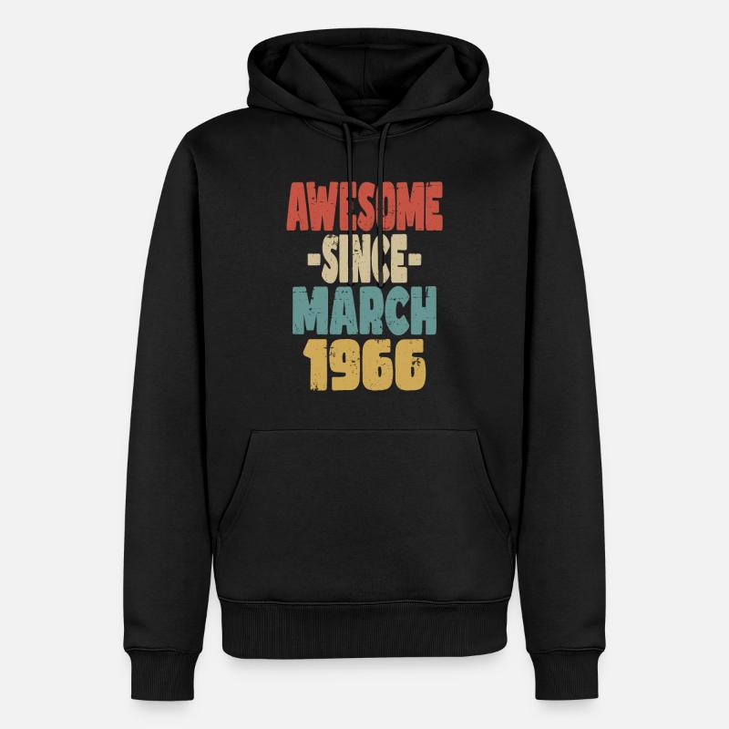 Génial mars 1966 - Sweat à capuche Premium bio Homme - noir